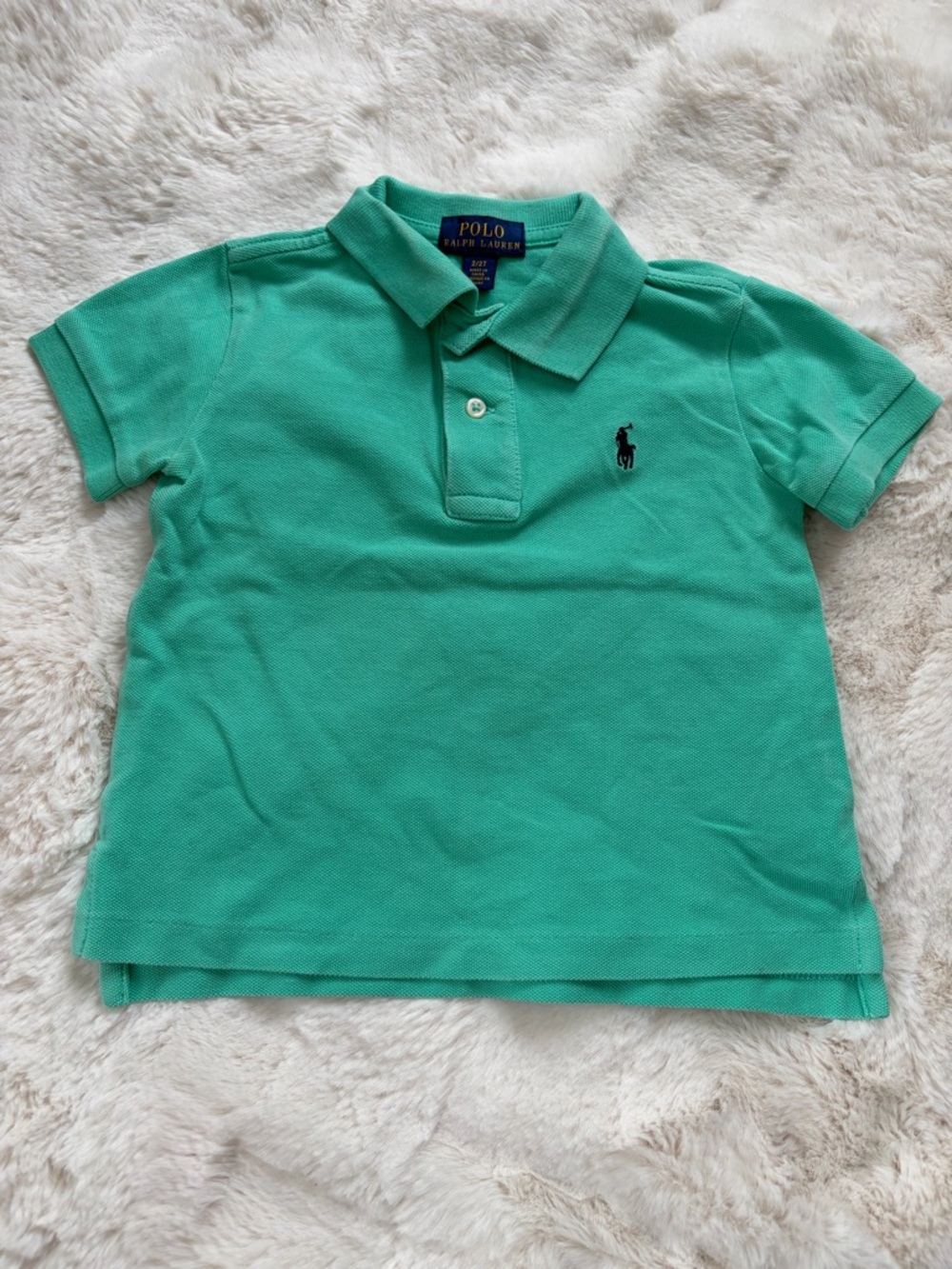 Polo by Ralph Lauren Boys Mint Green Short Sleeve Mesh Polo
